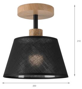 Brilagi - LED Prisadený luster ANTHONY 1xE14/60W/230V dub/čierna