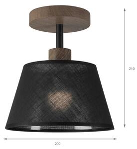 Brilagi - LED Prisadený luster ANTHONY 1xE14/60W/230V dub orech/čierna