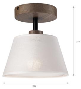 Brilagi - LED Prisadený luster ANTHONY 1xE14/60W/230V dub orech/biela