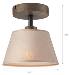 Brilagi - LED Prisadený luster ANTHONY 1xE14/60W/230V dub orech/béžová