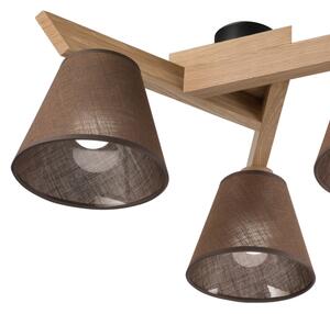 Brilagi - LED Prisadený luster ANTHONY 3xE14/40W/230V dub/hnedá