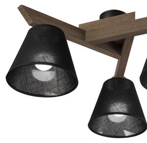 Brilagi - LED Prisadený luster ANTHONY 3xE14/40W/230V dub orech/čierna