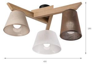 Brilagi - LED Prisadený luster ANTHONY 3xE14/40W/230V dub