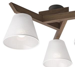 Brilagi - LED Prisadený luster ANTHONY 3xE14/40W/230V dub orech/biela