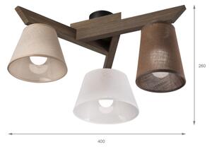 Brilagi - LED Prisadený luster ANTHONY 3xE14/40W/230V dub orech