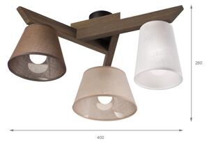 Brilagi - LED Prisadený luster ANTHONY 3xE14/40W/230V dub orech