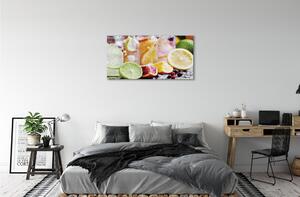 Obraz canvas Poháre ovocný kokteil ľadu 100x50 cm