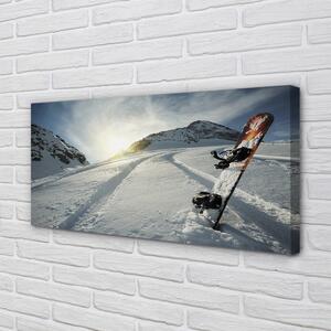 Obraz canvas Doska v snehu horách 100x50 cm