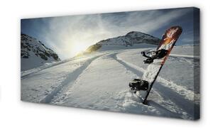 Obraz canvas Doska v snehu horách 100x50 cm