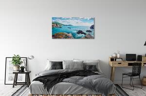 Obraz na plátne Grécko Morské hory 100x50 cm