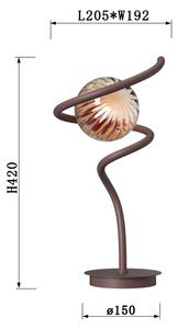 ONLI - Stolná lampa FRIDA 1xG9/10W/230V 42 cm medená