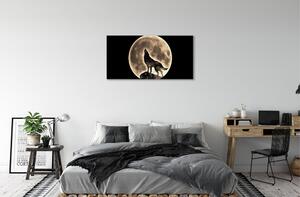 Obraz na plátne wolf moon 100x50 cm