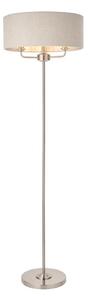Endon 94359 - Stojacia lampa HIGHCLERE 3xE14/40W/230V béžová/lesklý chróm