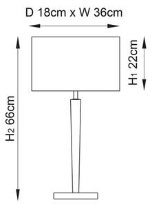 Endon 56707 - Stolná lampa MORETO 1xE27/60W/230V lesklý chróm/šedá