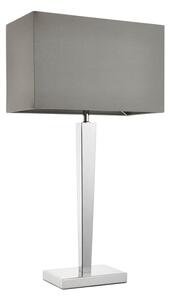 Endon 56707 - Stolná lampa MORETO 1xE27/60W/230V lesklý chróm/šedá