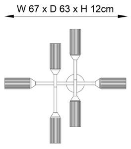 Endon 95045 - Kúpeľňový prisadený luster NATORI 6xG9/3W/230V IP44 lesklý chróm