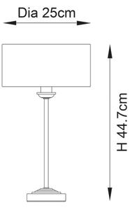 Endon 104054 - Stolná lampa HIGHCLERE 1xE14/7W/230V biela/mosadz pr. 25 cm