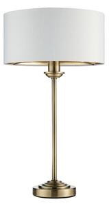 Endon 104054 - Stolná lampa HIGHCLERE 1xE14/7W/230V biela/mosadz pr. 25 cm