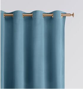 Jemný modrý zamatový záves do obývačky a spálne 140X250 cm Modrá