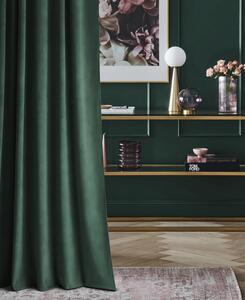 Tmavozelený elegantný záves 140x250 cm Zelená