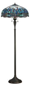 Endon 64069 - Stojacia lampa Tiffany DRAGONFLY 2xE27/60W/230V, priemer 50 cm
