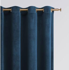 Luxusný tmavomodrý zatemňovací záves 140 x 280 cm Modrá