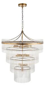 Endon 112576 - Luster na reťazi MARIETTA 16xE14/6W/230V mosadz/číra