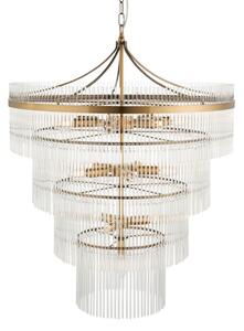Endon 112576 - Luster na reťazi MARIETTA 16xE14/6W/230V mosadz/číra