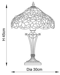 Endon 64327 - Stolová lampa Tiffany SULLIVAN 2xE14/40W/230V pr. 30 cm