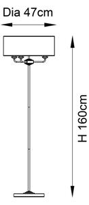 Endon 98935 - Stojacia lampa HIGHCLERE 3xE14/40W/230V biela/mosadz