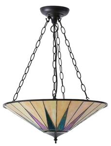Endon 70754 - Luster na reťazi Tiffany DARK STAR 3xE27/60W/230V pr. 49 cm