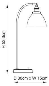 Endon 91740 - Stolná lampa HANSEN 1xE14/40W/230V matný chróm