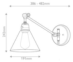 Hinkley HK-ARTI-1W-HB-CG - Nástenná lampa ARTI 1xE27/60W/230V mosadz