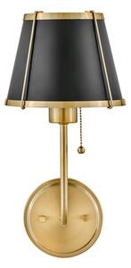 Hinkley HK-CLARKE1-BR-BK - Nástenná lampa CLARKE 1xE27/40W/230V mosadz/čierna