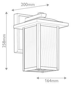 Kichler KL-CAPPANNA-S-BKT - Vonkajšie nástenné svietidlo CAPPANNA S 1xE27/60W/230V IP44
