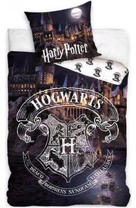 Bavlnené posteľné obliečky Harry Potter - motív na loďkách do Rokfortu - 100% bavlna - 70 x 90 cm + 140 x 200 cm