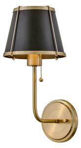 Hinkley HK-CLARKE1-BR-BK - Nástenná lampa CLARKE 1xE27/40W/230V mosadz/čierna