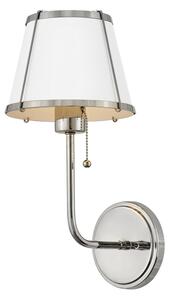 Hinkley HK-CLARKE1-PN-WH - Nástenná lampa CLARKE 1xE27/40W/230V chróm/biela
