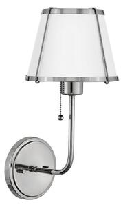 Hinkley HK-CLARKE1-PN-WH - Nástenná lampa CLARKE 1xE27/40W/230V chróm/biela