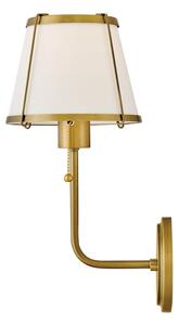 Hinkley HK-CLARKE1-DBR-OW - Nástenná lampa CLARKE 1xE27/40W/230V mosadz/biela