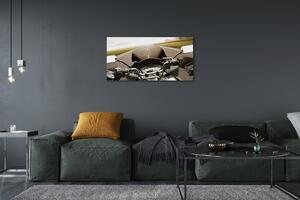 Obraz canvas Motocykla cestného oblohy top 100x50 cm