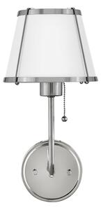 Hinkley HK-CLARKE1-PN-WH - Nástenná lampa CLARKE 1xE27/40W/230V chróm/biela
