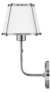 Hinkley HK-CLARKE1-PN-WH - Nástenná lampa CLARKE 1xE27/40W/230V chróm/biela