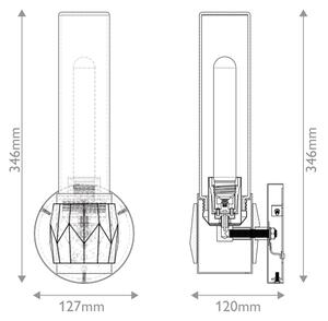 Hinkley HK-ELLISON1-BK-HB -Kúpeľňové svietidlo ELLISON 1xE27/40W/230V IP44 zlatá