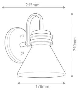 Kichler KL-FARUM1-BK - LED Kúpeľňová lampa FARUM 1xG9/3W/230V čierna/mosadz