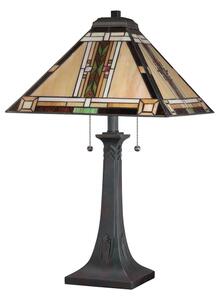 Quoizel QZ-NAVAJO-TL-VB - Stolná lampa Tiffany NAVAJO 2xE27/60W/230V