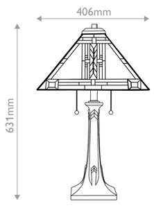 Quoizel QZ-NAVAJO-TL-VB - Stolná lampa Tiffany NAVAJO 2xE27/60W/230V