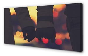 Obraz canvas Ľudia ruky svetla 120x60 cm