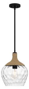 Quoizel QZ-ROYER-1P-MBK - Luster na tyči ROYER 1xE27/60W/230V pr. 30,2 cm
