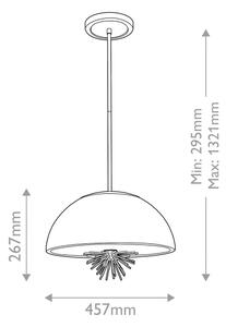 Quoizel STARING-3P-DG-OPAL-Luster na tyči STARING 3xE14/40W/230V pr.45,7cm zlatá